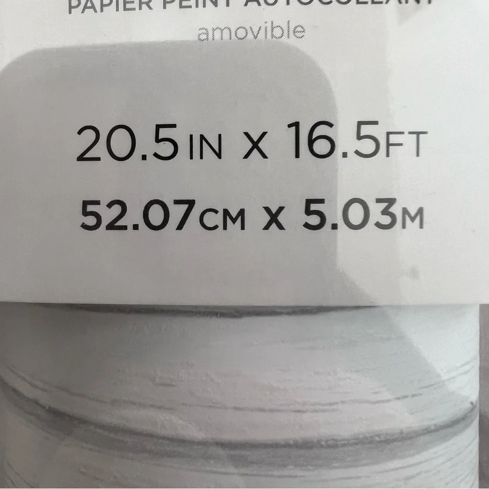 Peel and Stick White Barnwood Removable Wallpaper 20.5in x 16.5ft Lot of 2 Rolls